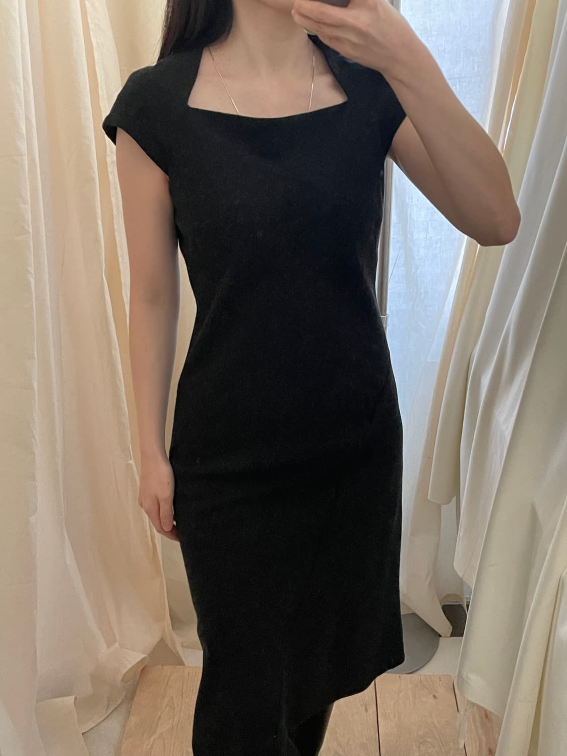 vintage cap sleeve wool dress 상품이미지9