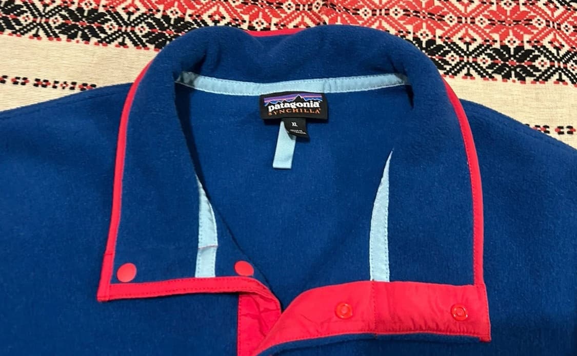 00s 파타고니아 신칠라 스냅-T 블루/레드 상품이미지2