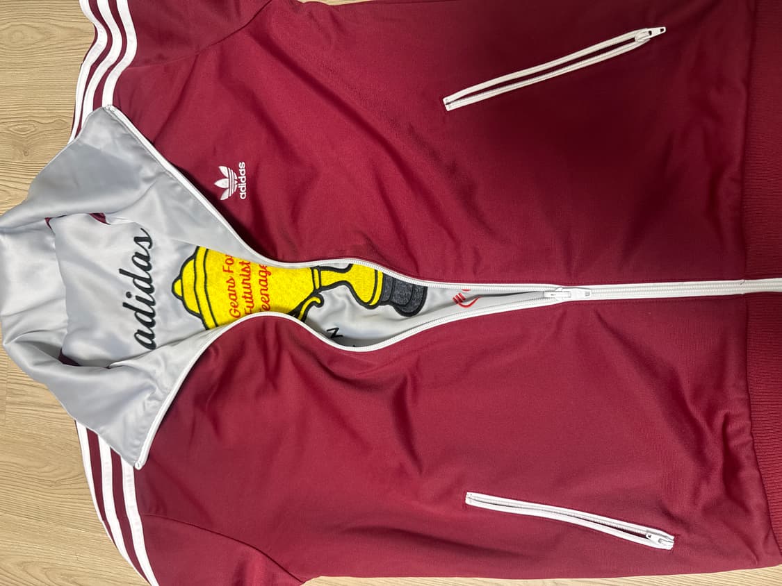  아디다스 X 휴먼메이드 리버서블 트랙 자켓 버건디 상품이미지1