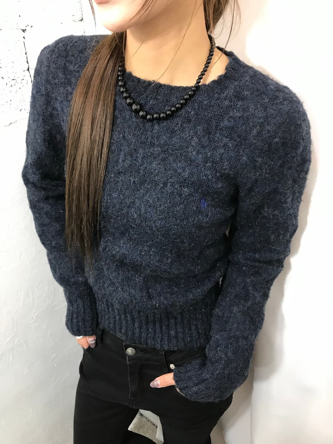 폴로 랄프로렌 네이비 울 니트  상품이미지2