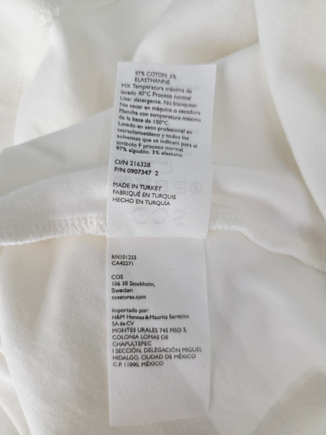 COS 코스 화이트 반팔 플레어 원피스 상품이미지10