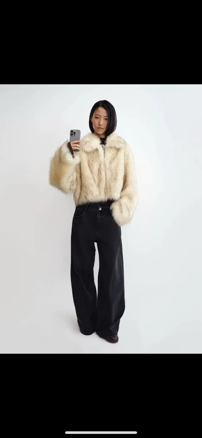 Rarely Alike 페이크퍼 자켓 M 상품이미지1