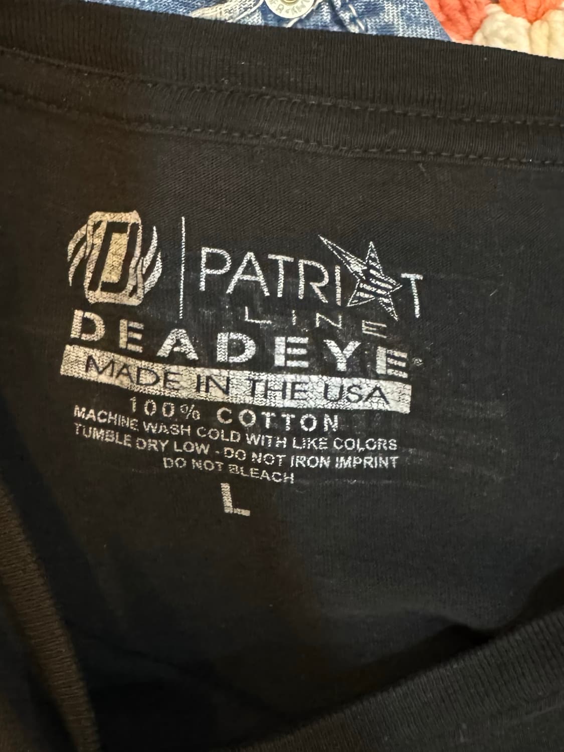made in USA Deadeye Patriot 반팔 티셔츠 블랙 L 상품이미지7