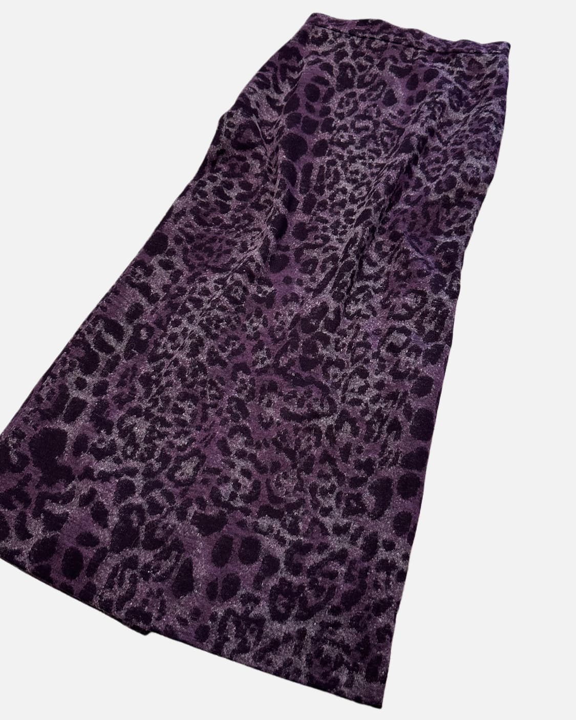 purple leopard wool skirt 상품이미지2
