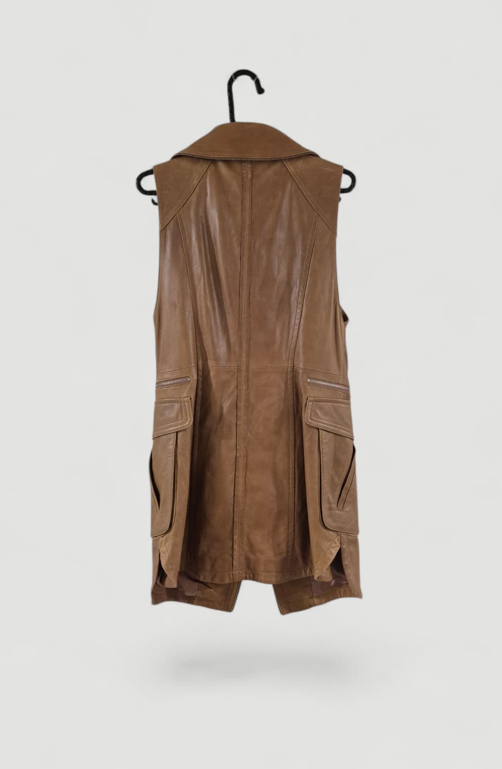 [55]양가죽 롱베스트 조끼 여성 상품이미지2