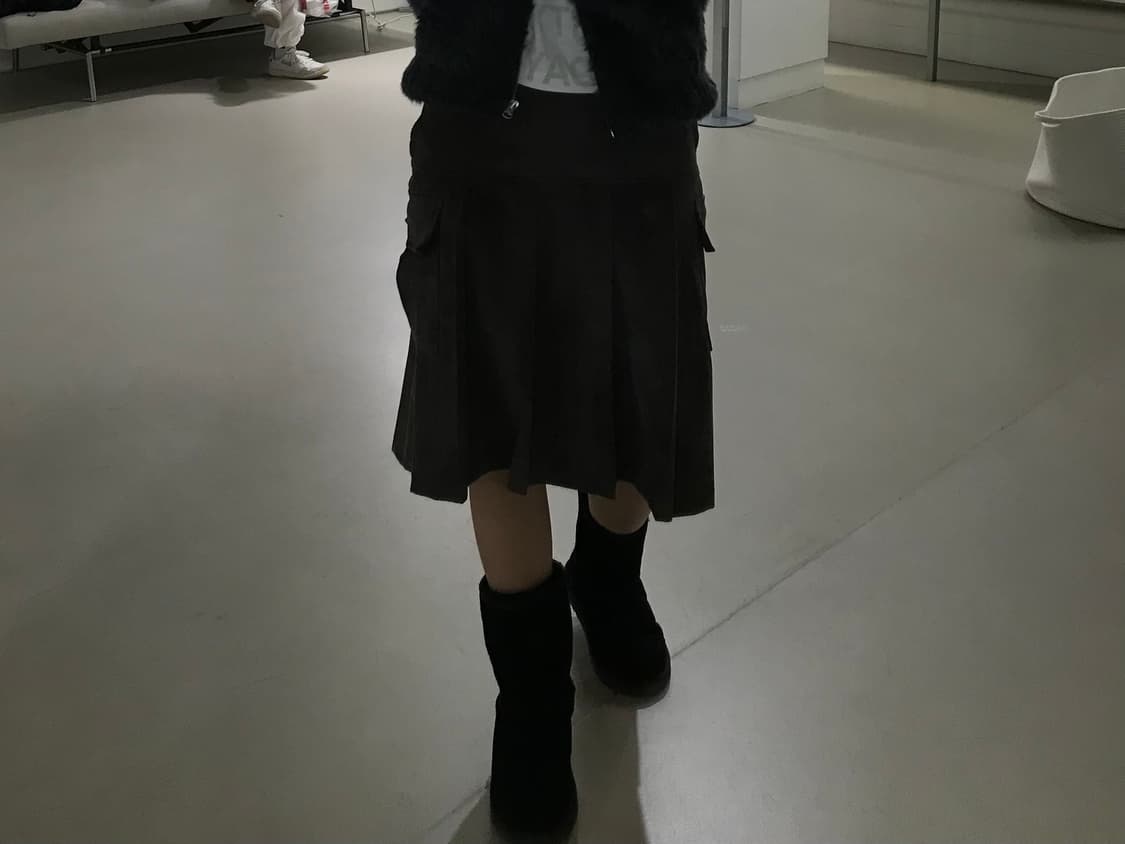 페스토 코듀로이 스커트 다크소일 상품이미지2
