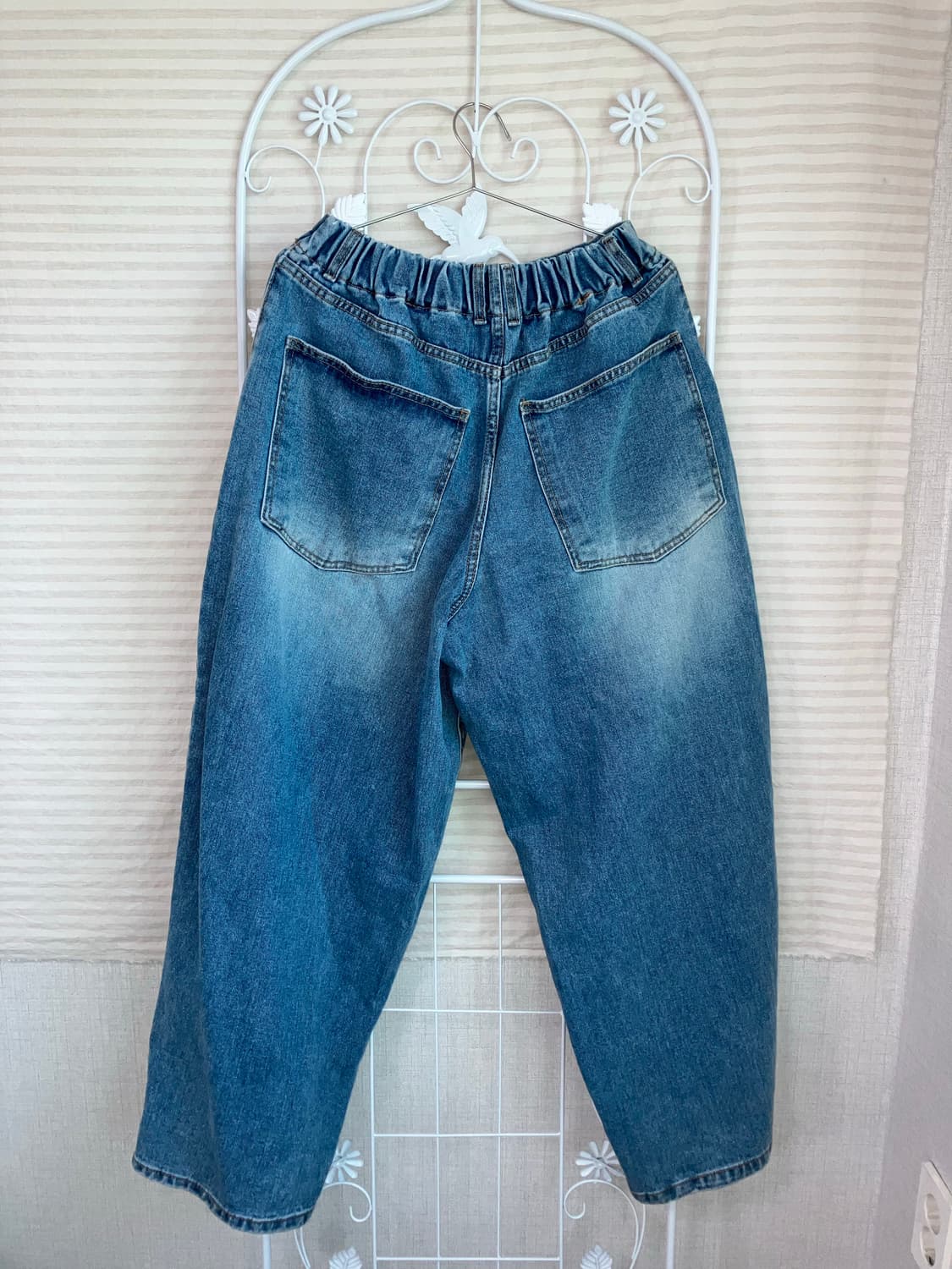 중청 워싱 데님 팬츠 y2k 스트릿 갸루 펑키479   fabri 상품이미지2