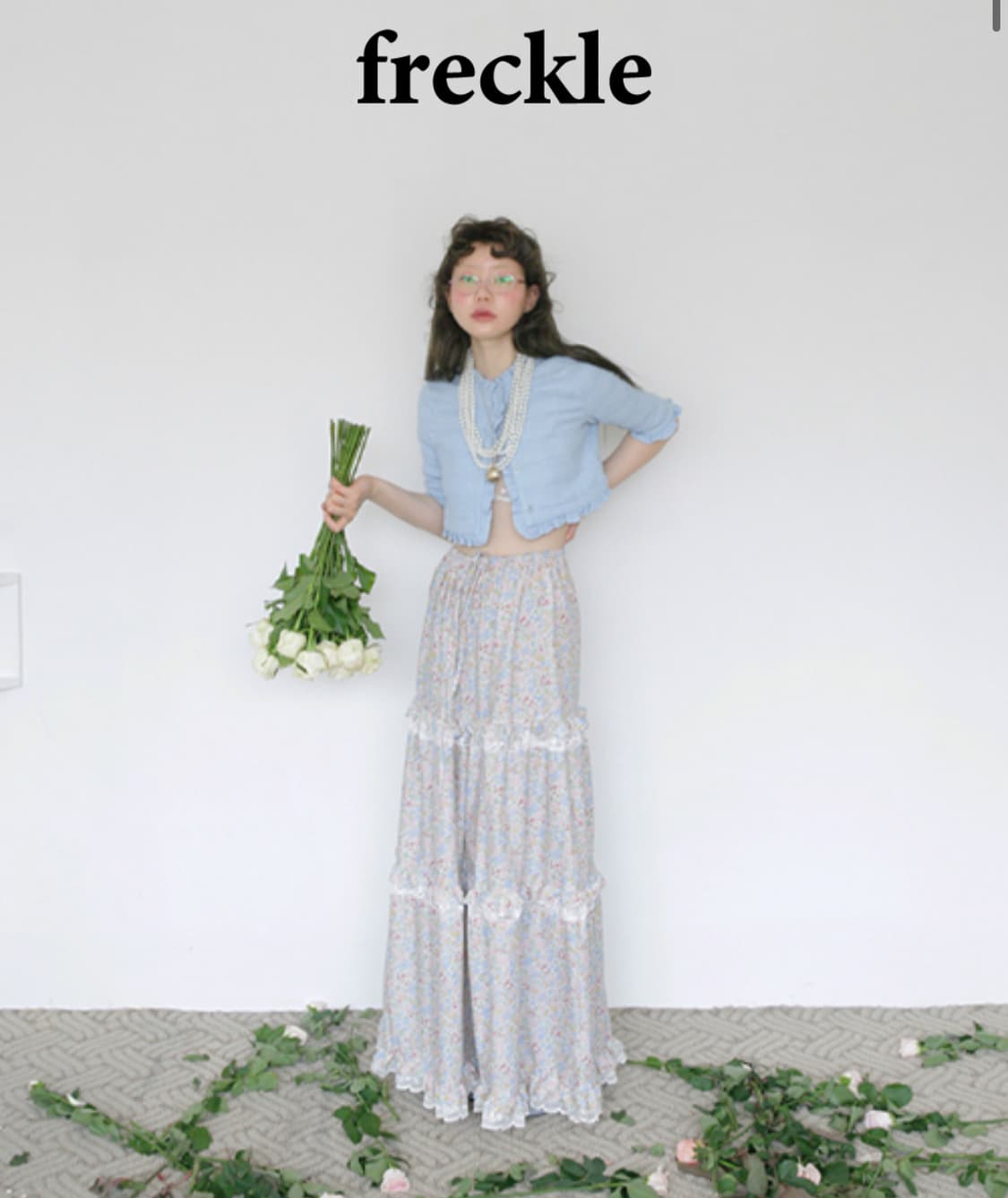프레클 플라워 러플 스커트 상품이미지1