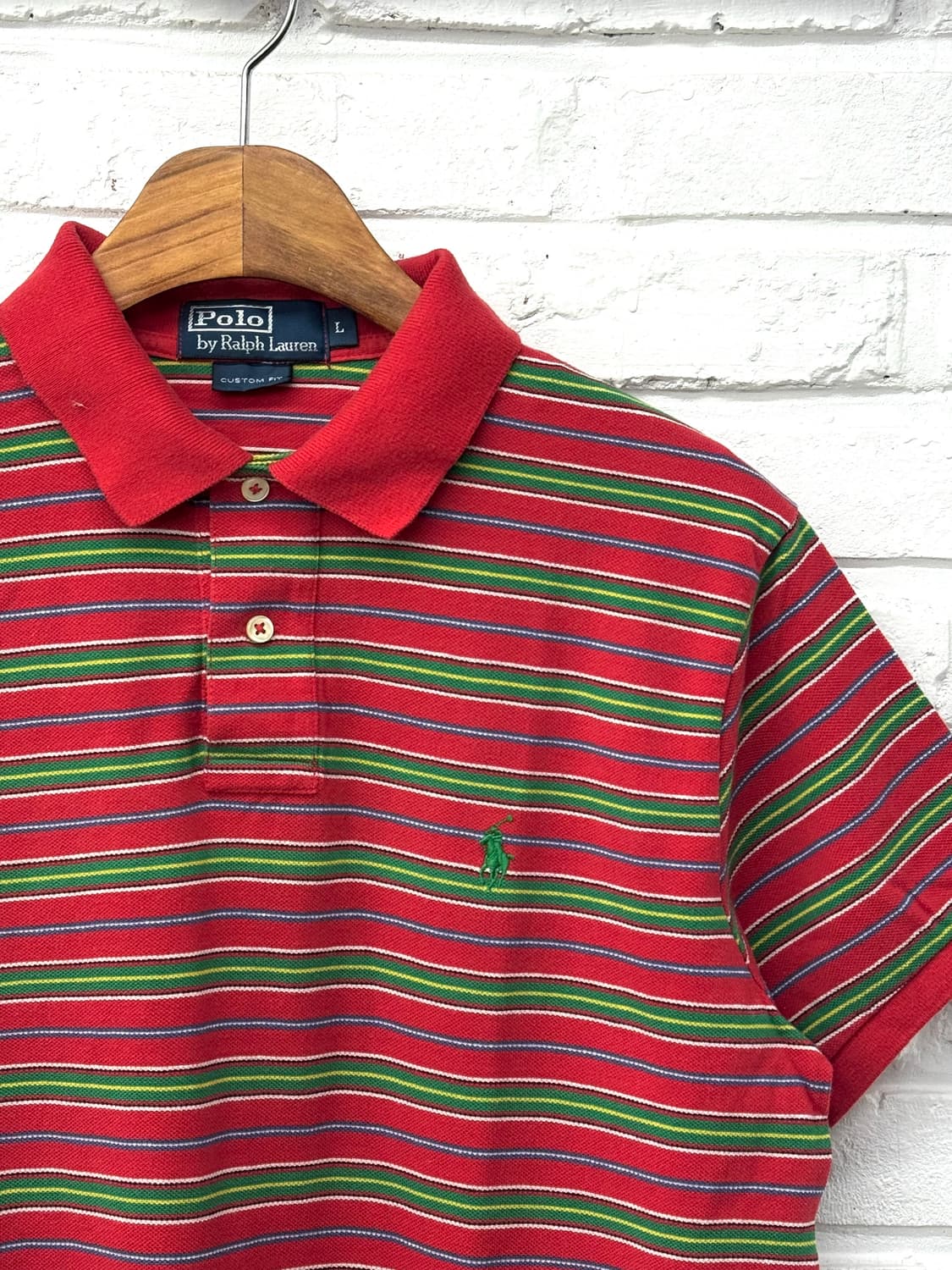 폴로 레드 그린 스트라이프 pk 반팔티 상품이미지4