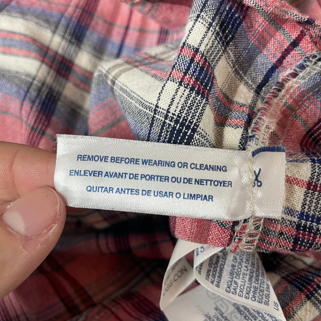 타미힐피거 레드 네이비 체크 커스텀 핏 셔츠 M 상품이미지5