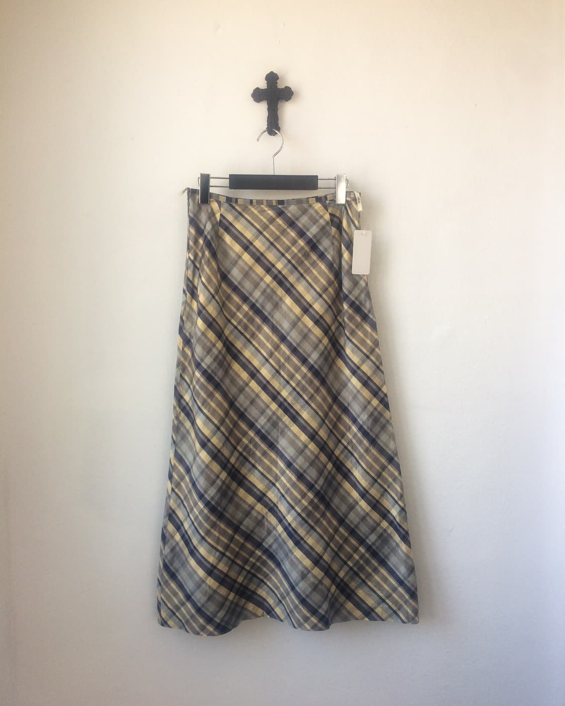 Check pattern long skirt 상품이미지1