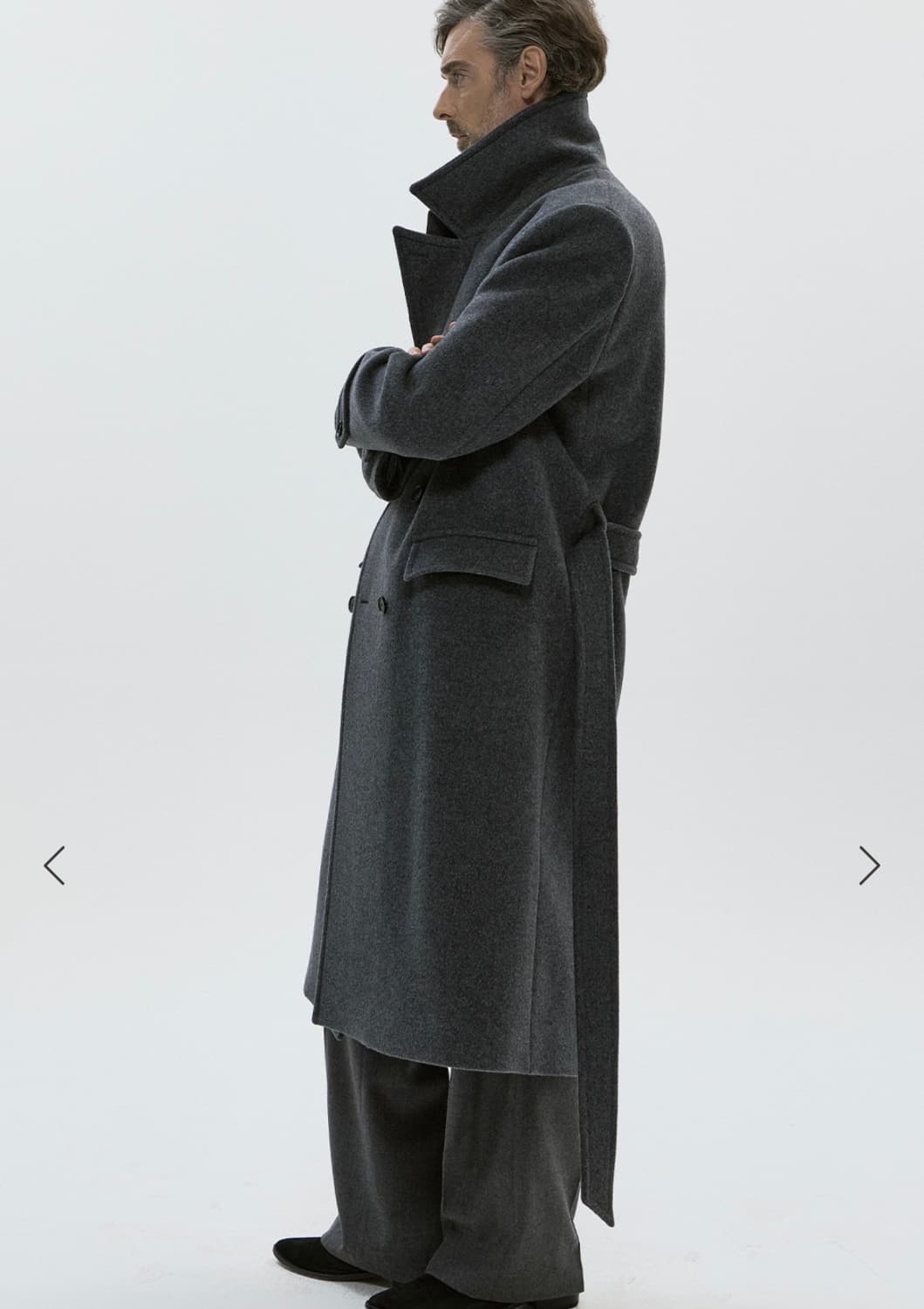 세비지 / 캐시미어 더블 브레스티드 벨티드 코트 / M 상품이미지6