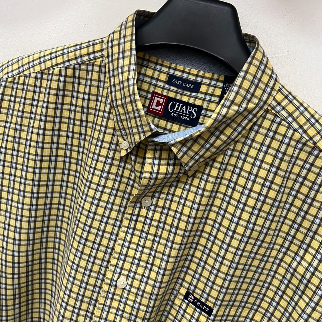 CHAPS 챕스 체크 반팔 셔츠 XL 상품이미지3