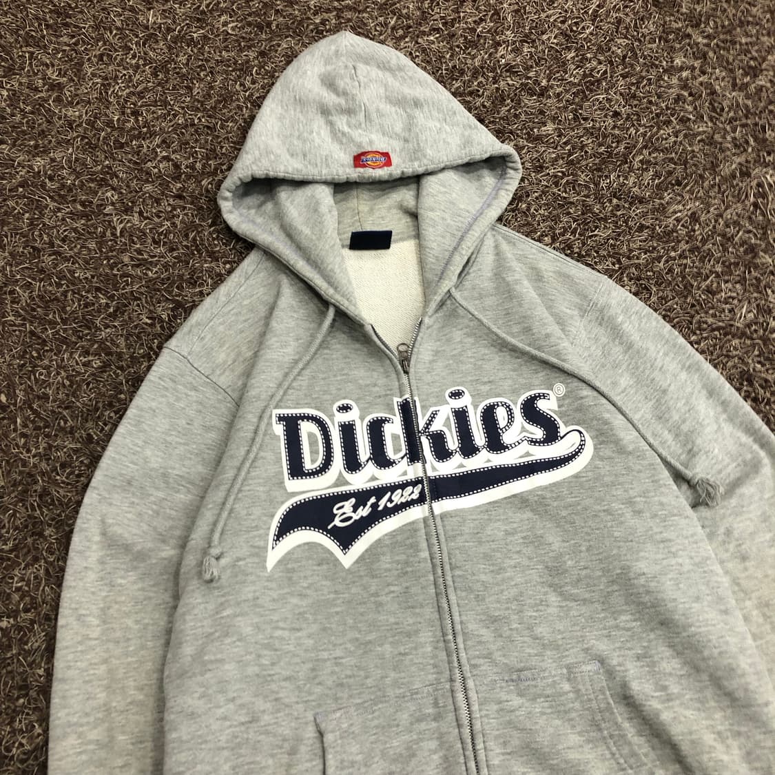 디키즈 로고 그레이 후드집업 상품이미지2