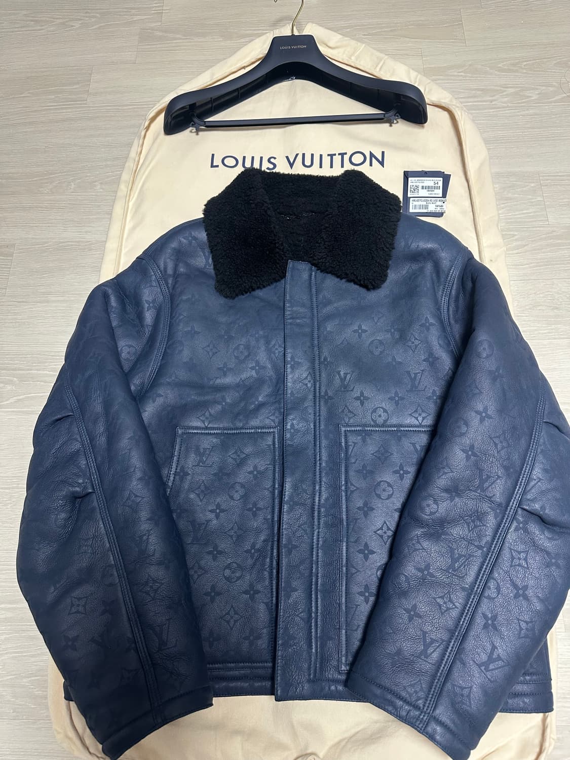 [54,XL] 루이비통 시어링 자켓 네이비 상품이미지1