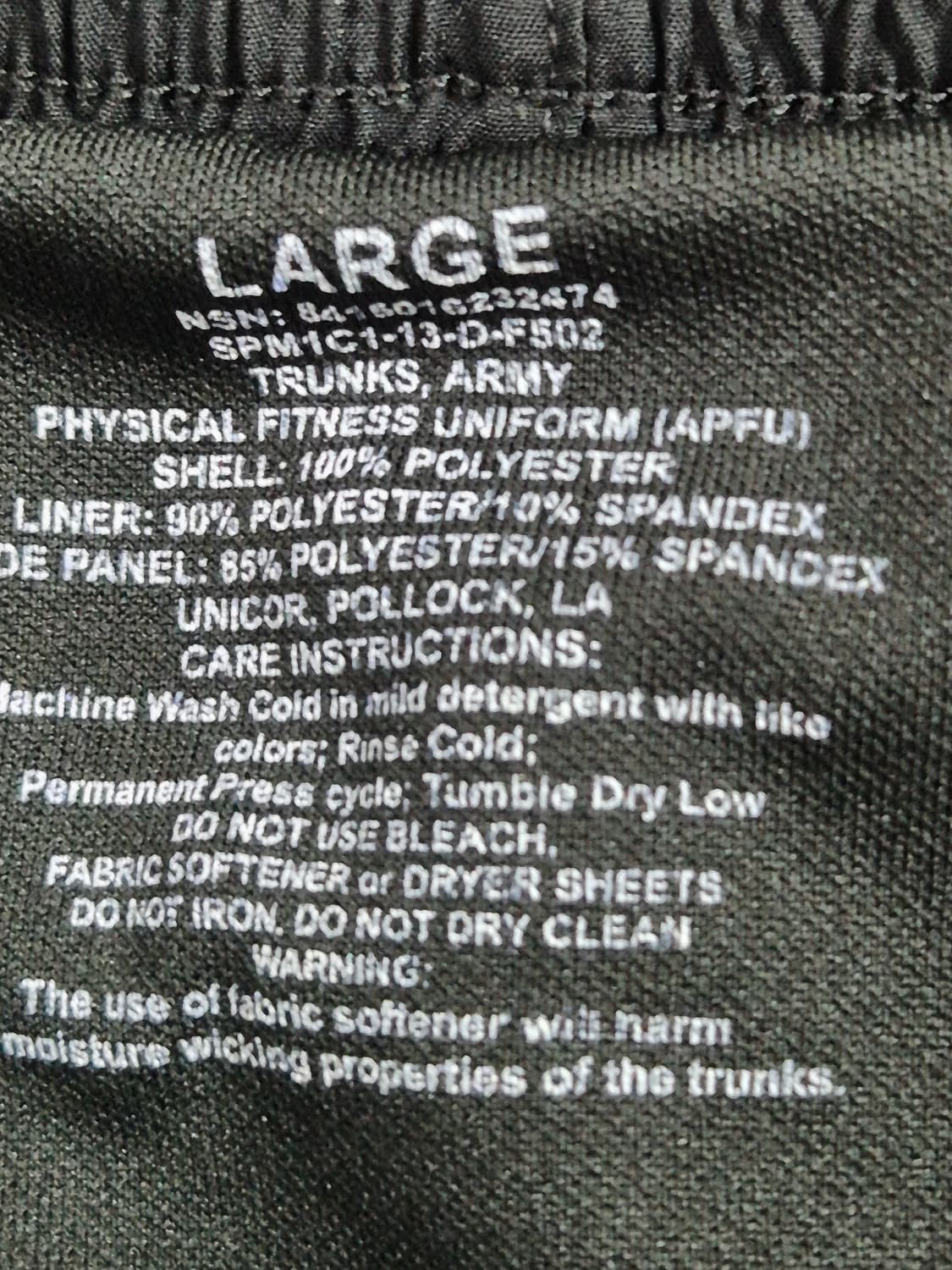 미육군 APFU 체육복 트레이닝복 반바지 하의 (L) (10) 상품이미지6
