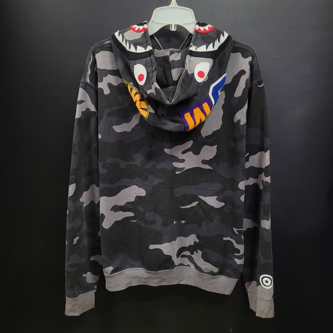 베이프 빈티지 블랙 흑계 시티 카모 샤크 후드 A Bathing Ape 상품이미지3