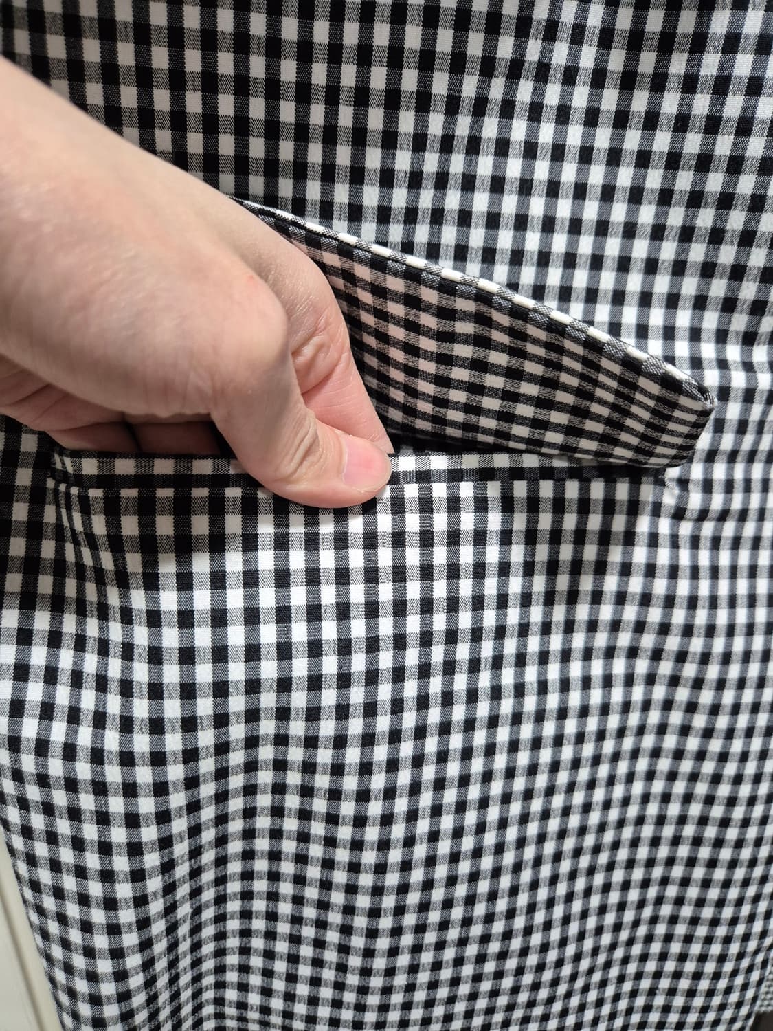 (세일)(새상품)DINT 딘트 체크 프릴 케이프 자켓 상품이미지5