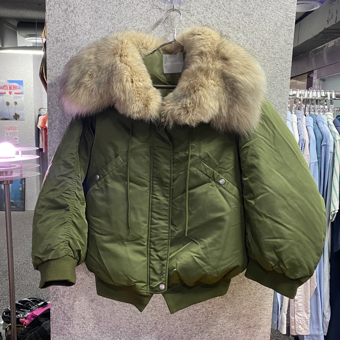 머니패킹 카키 나일론 점퍼 B3333 상품이미지2