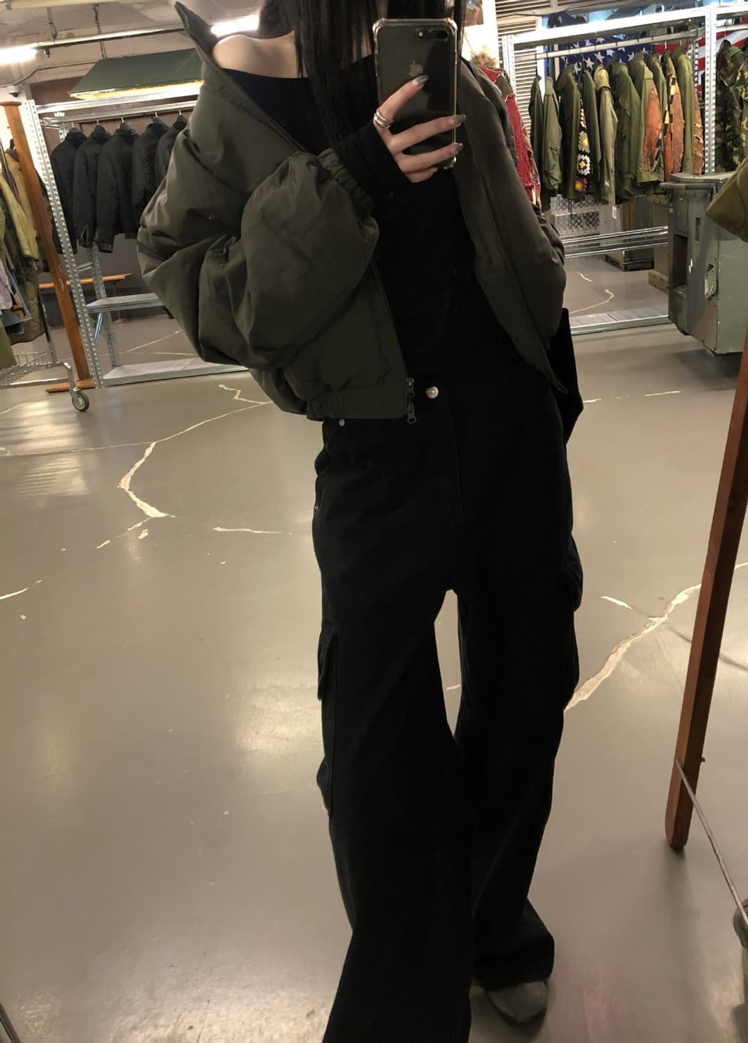 리엠유 린다운 자켓 패딩 차콜 상품이미지2