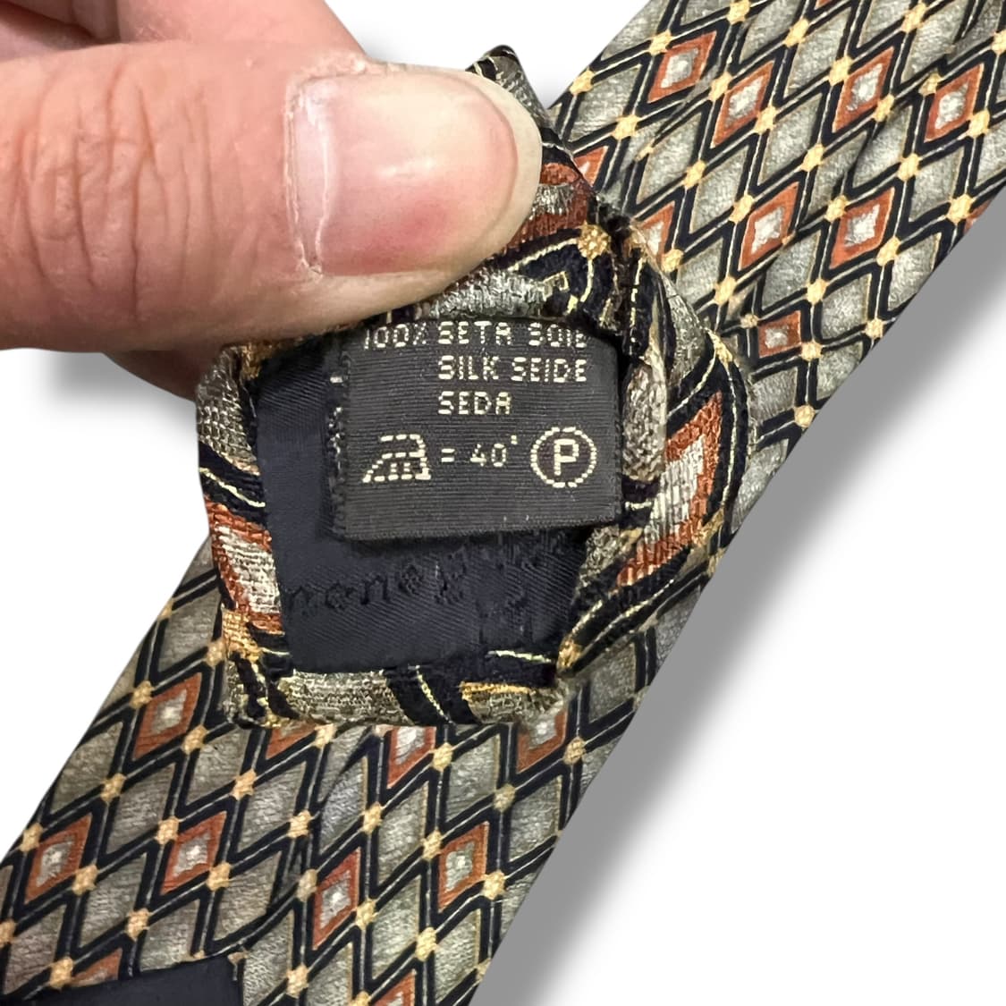  에르메네질도 제냐 패턴 실크 넥타이 y14333 상품이미지5