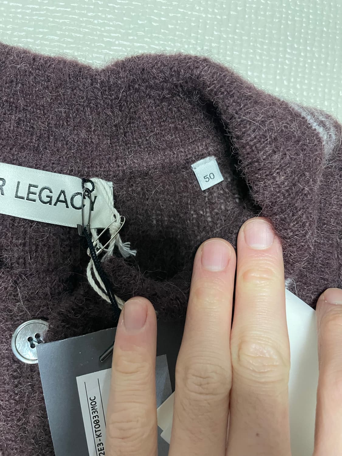 아워레가시 알파카 반팔 폴로니트 상품이미지6