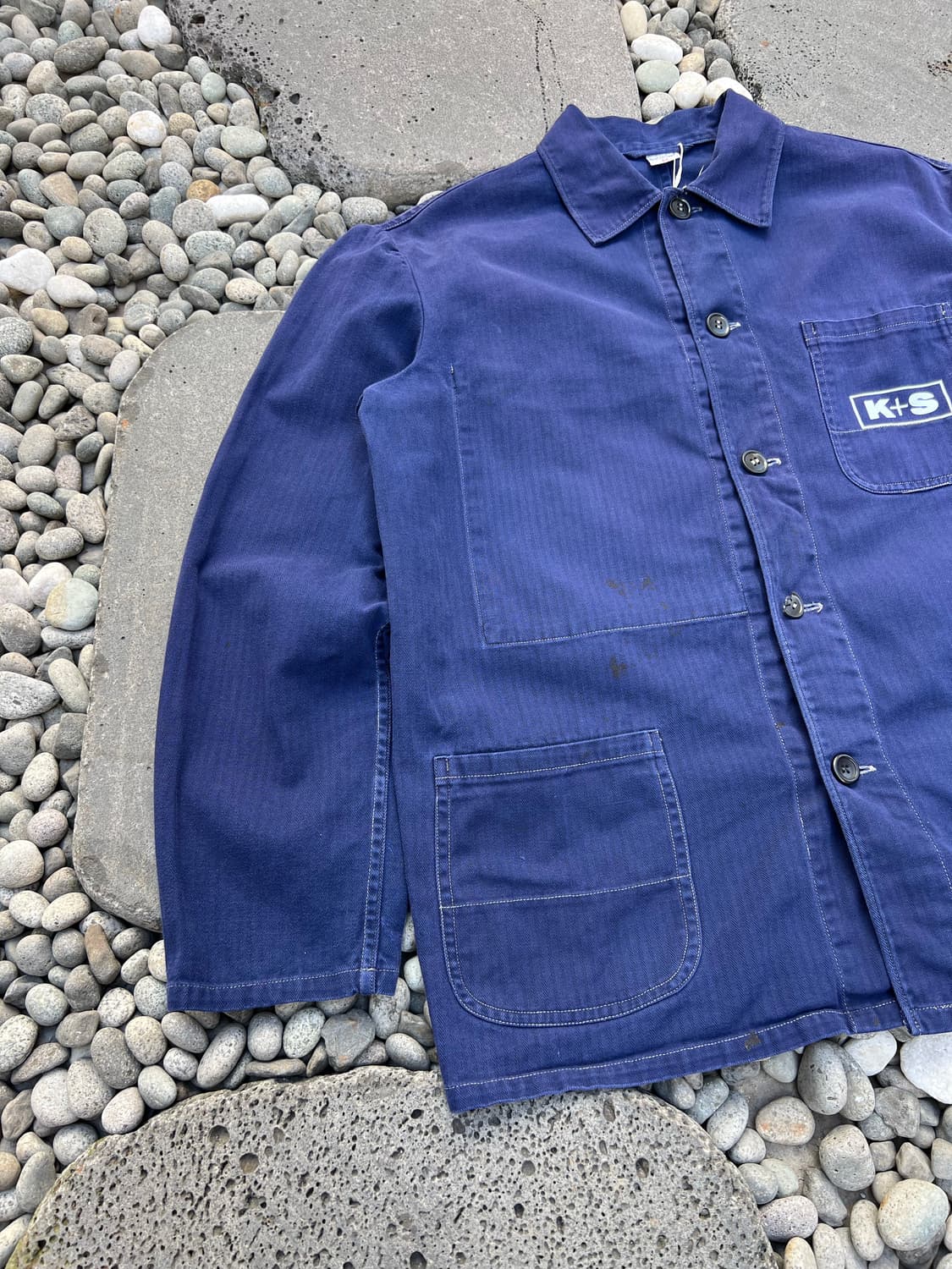 OLD VINTAGE HBT FRENCH 헤링본트윌코튼 프렌치워크자켓 상품이미지3