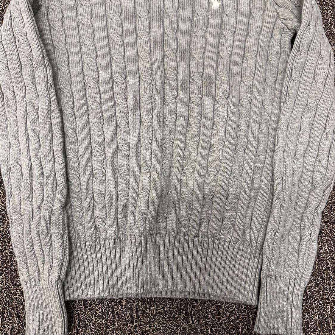 POLO 폴로 랄프로렌 꽈배기 케이블 여성 니트 그레이 S 상품이미지4