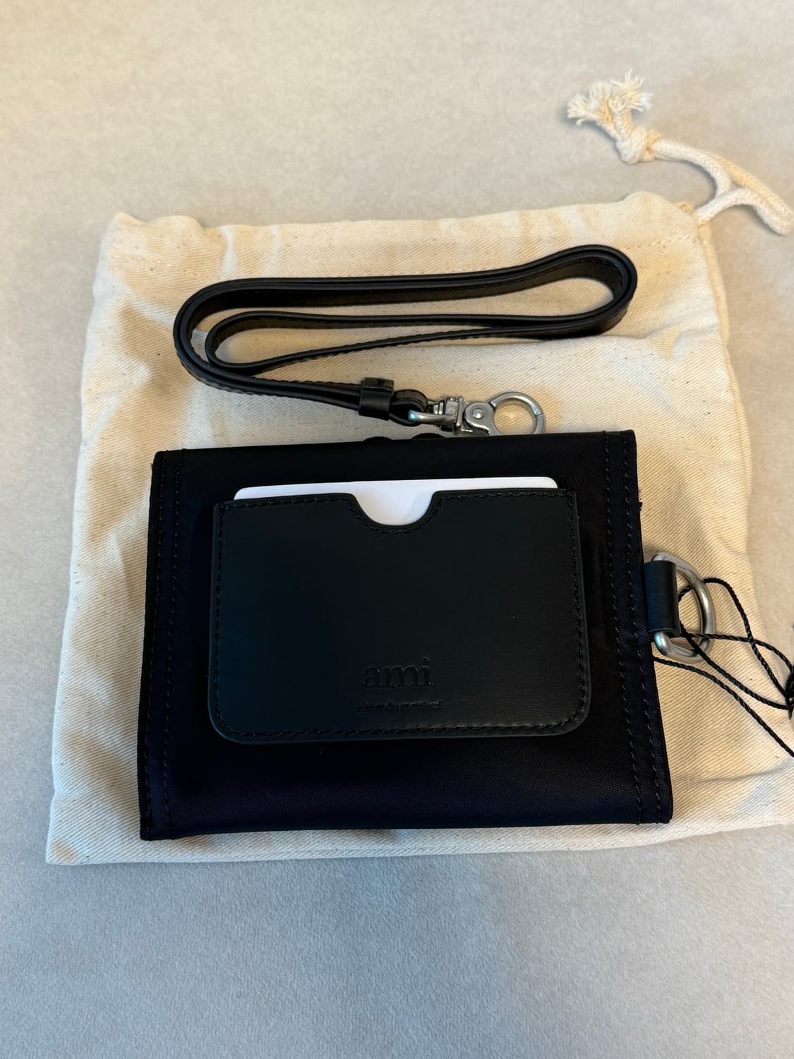 아미 나일론 밸크로 지갑 블랙 상품이미지2