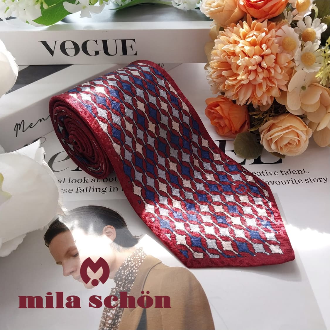 밀라숀 와인 컬러 실크 넥타이 A+등급 K2183
 상품이미지1