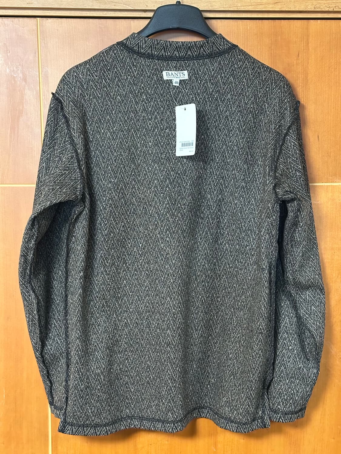 Wool Henley-neck sweater 46(95) brown 상품이미지8