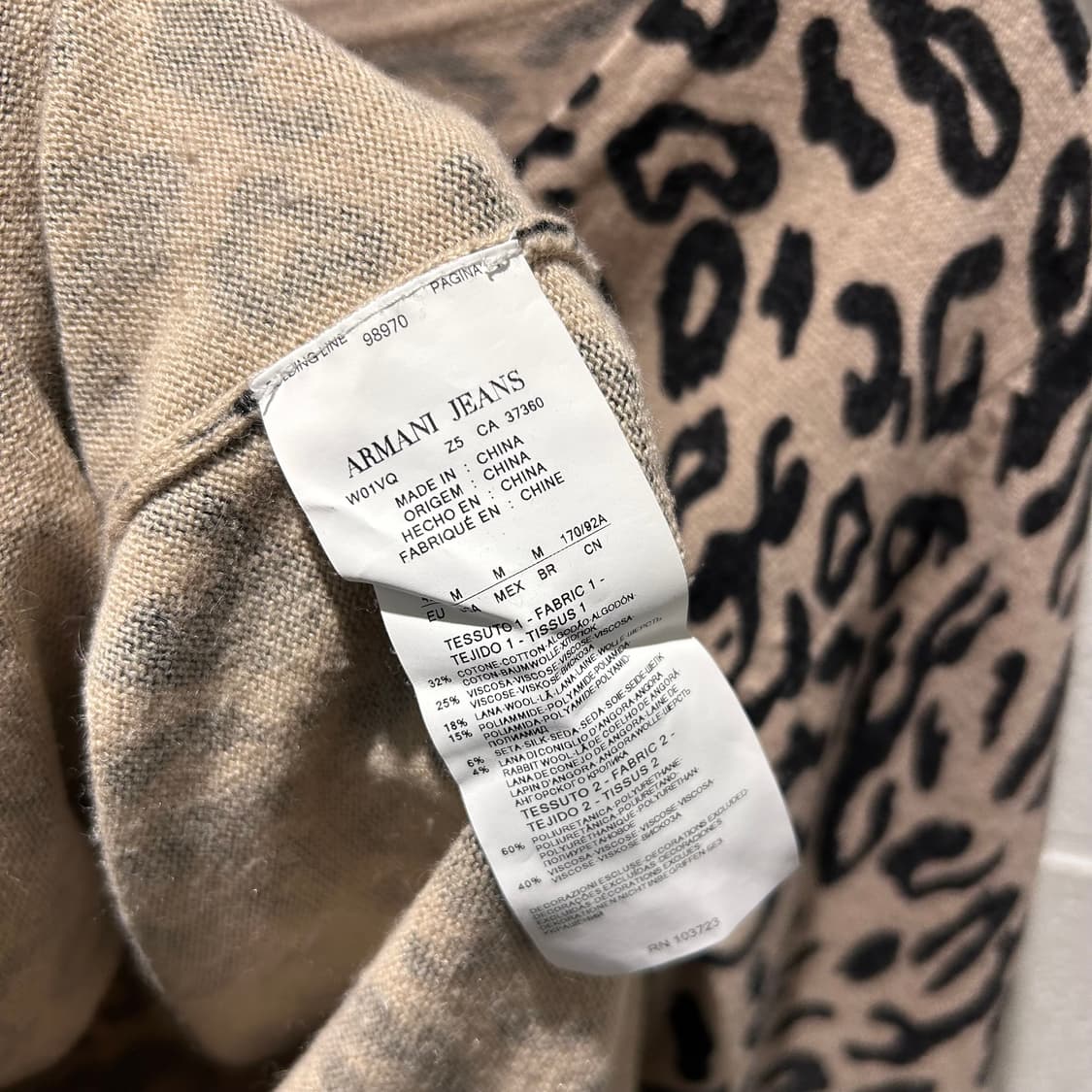 Armani Jeans Archive Leopard Knit 상품이미지8