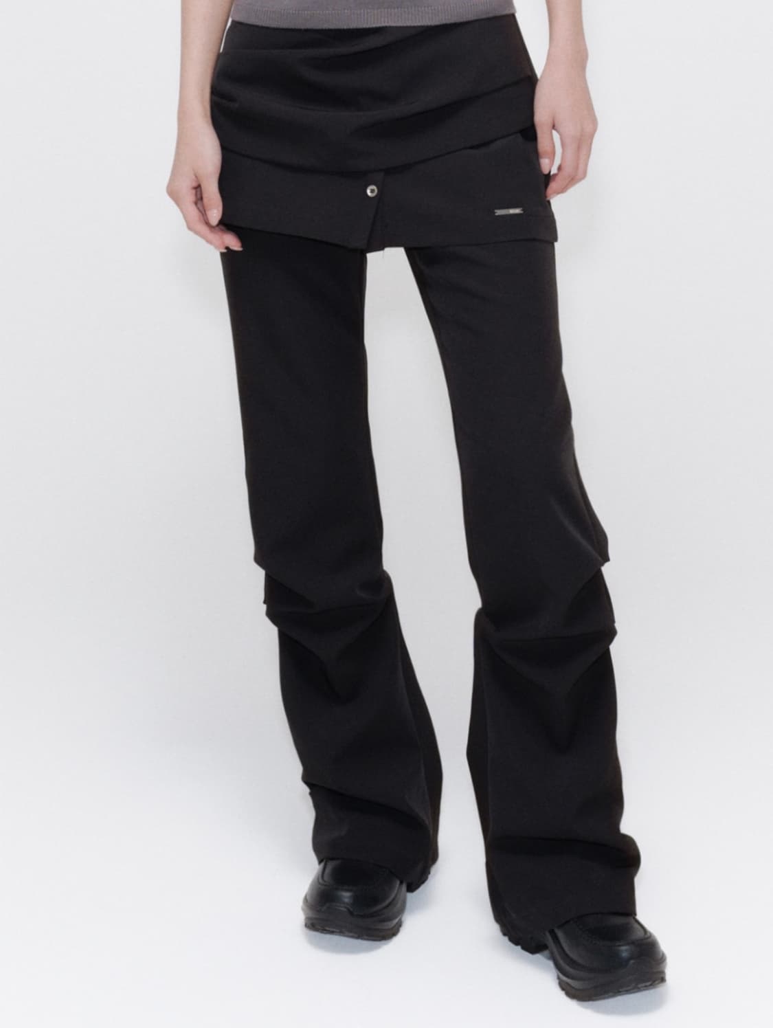 미세키서울 Draped shirt skirt pants SET BLACK 상품이미지2