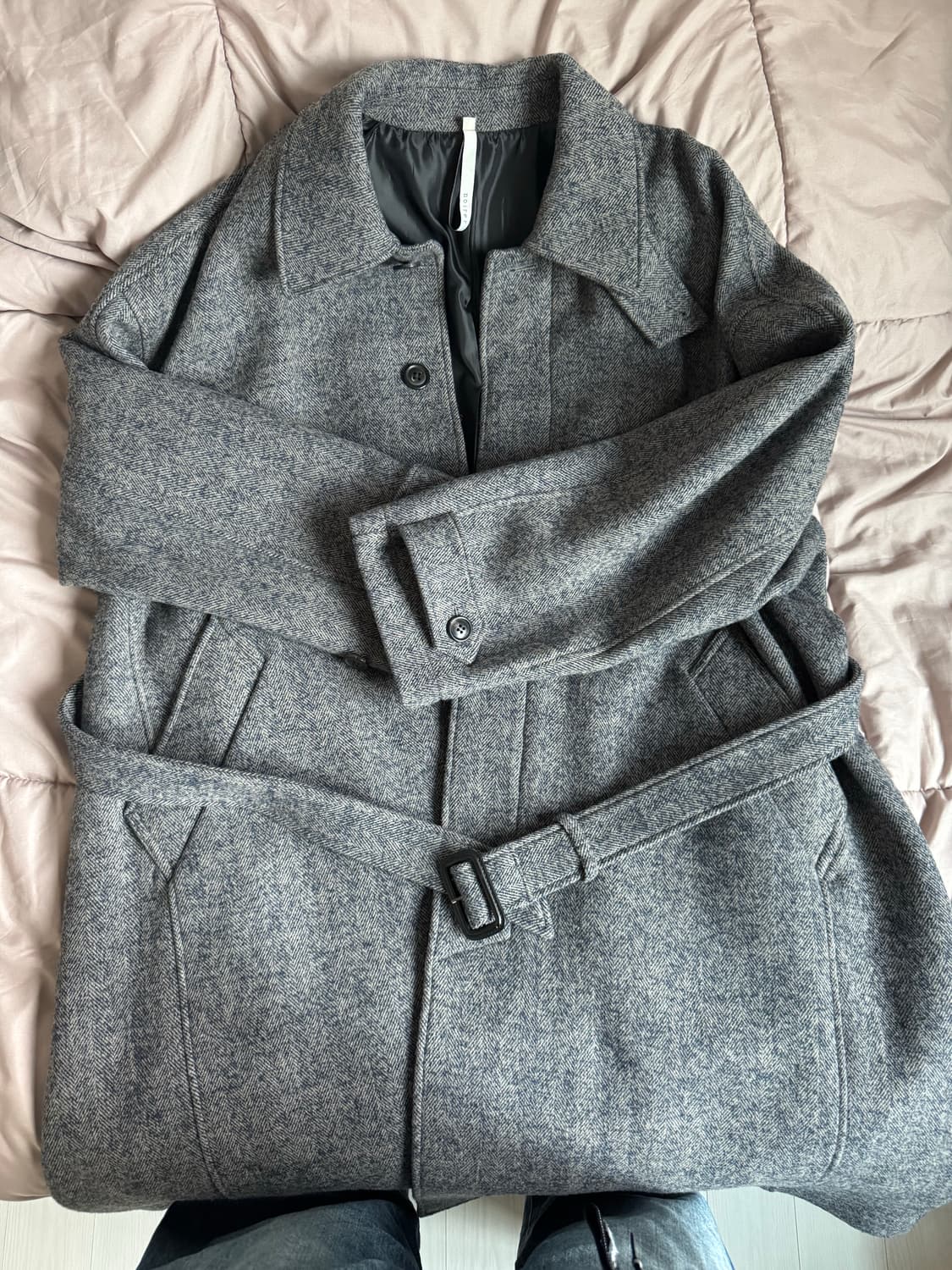 노이어 캐시미어 오버핏 발마칸 코트 (그레이) 판매합니다 상품이미지2