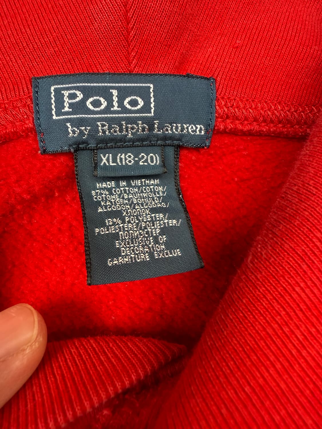 폴로 랄프로렌 레드 맨투맨 티셔츠 상품이미지4