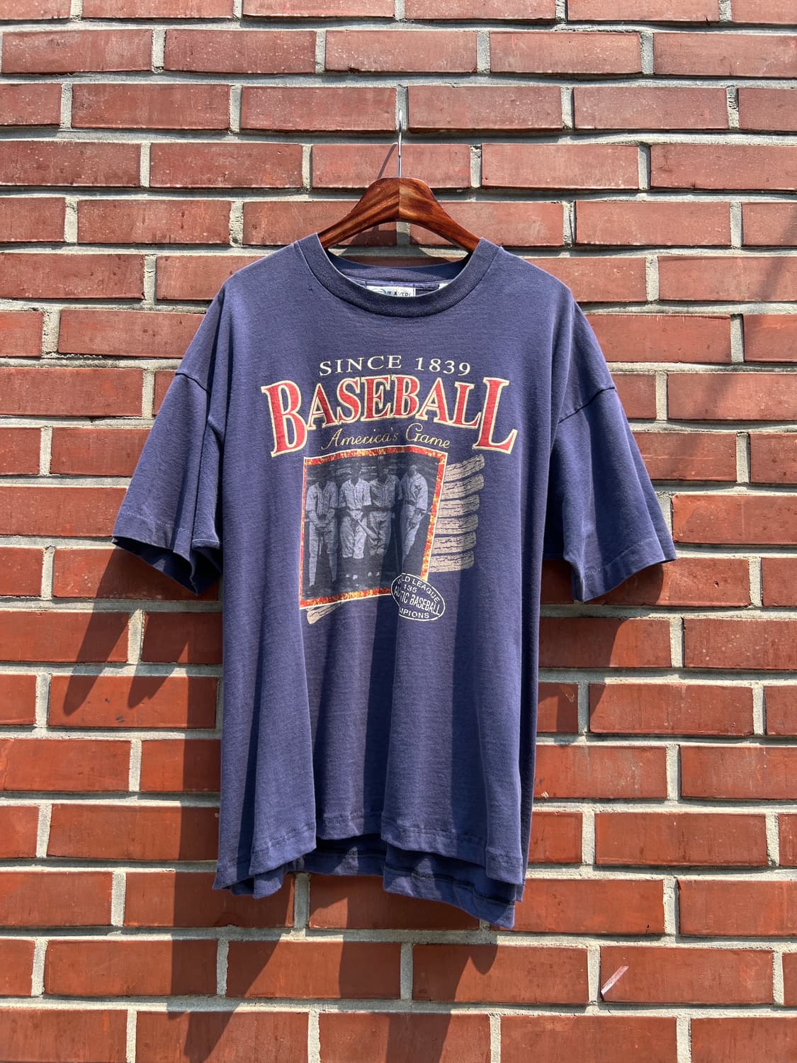 [XL]90's Made in USA 베이스볼 프린팅 싱글스티치 티셔츠 상품이미지2