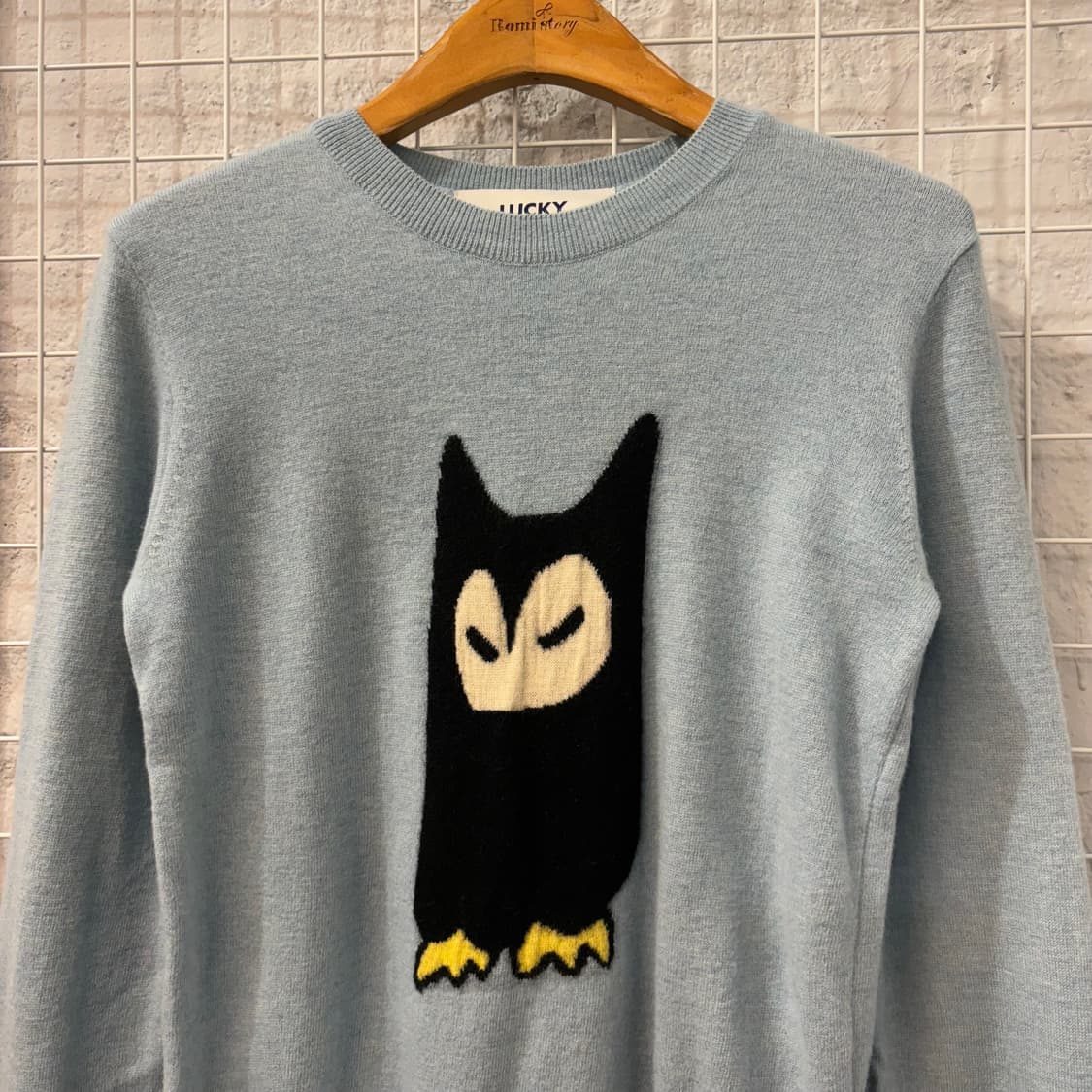 럭키 슈에뜨 부엉이 울 니트 M 상품이미지3