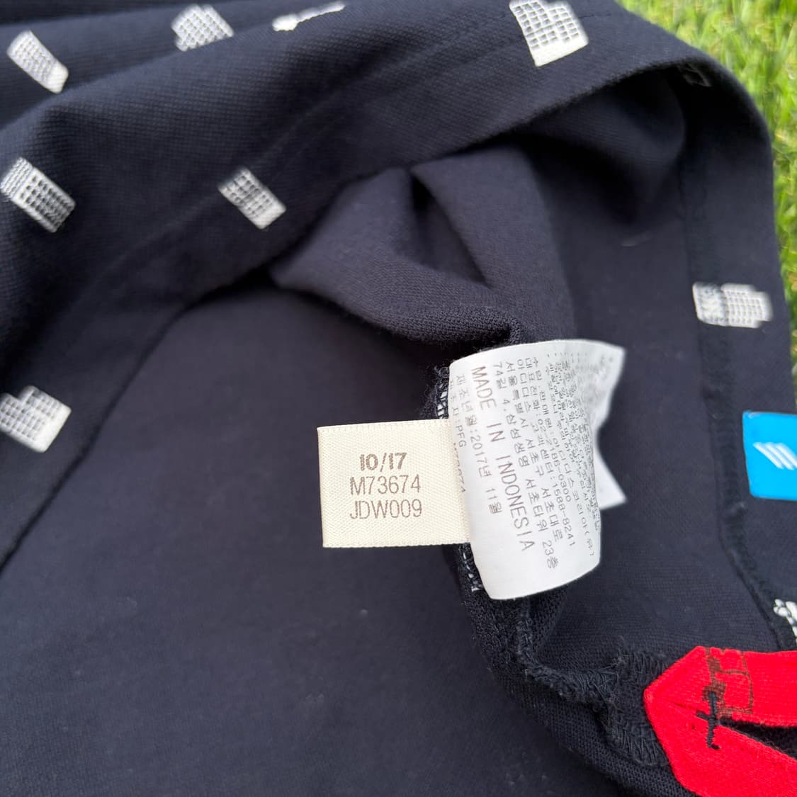 L)아디다스 패턴 PK카라 반팔 네이비 티셔츠 상품이미지8