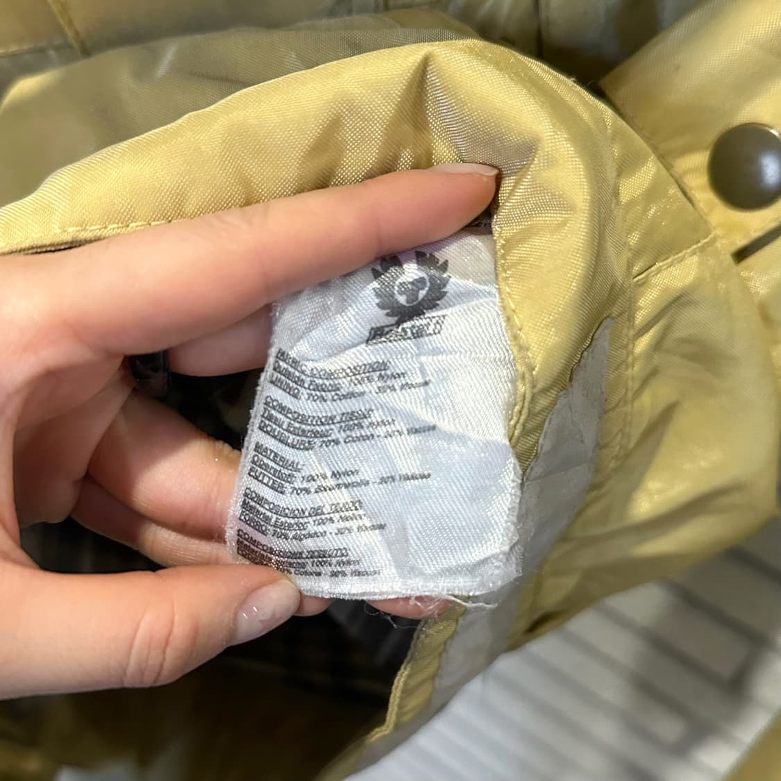 벨스타프 모터사이클 필드 자켓 앞면 로고4포켓 벨티드 디테일 노랑 상품이미지9