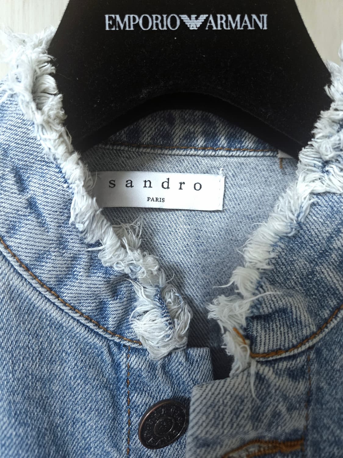 산드로 Sandro 데님 크롭 자켓 상품이미지5