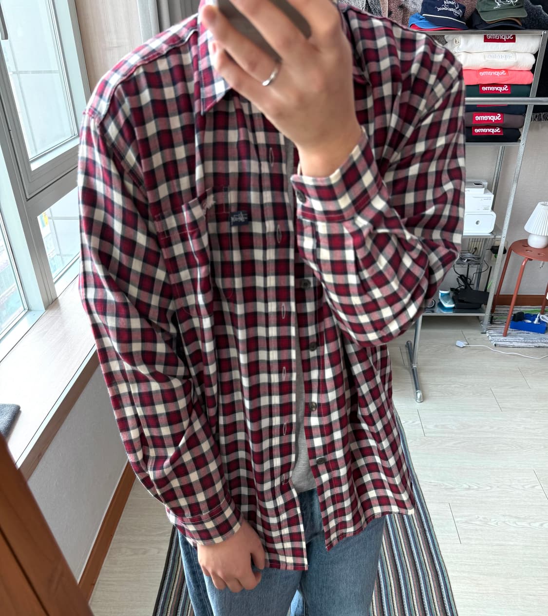 90s 올드 스투시 체크 셔츠 상품이미지1