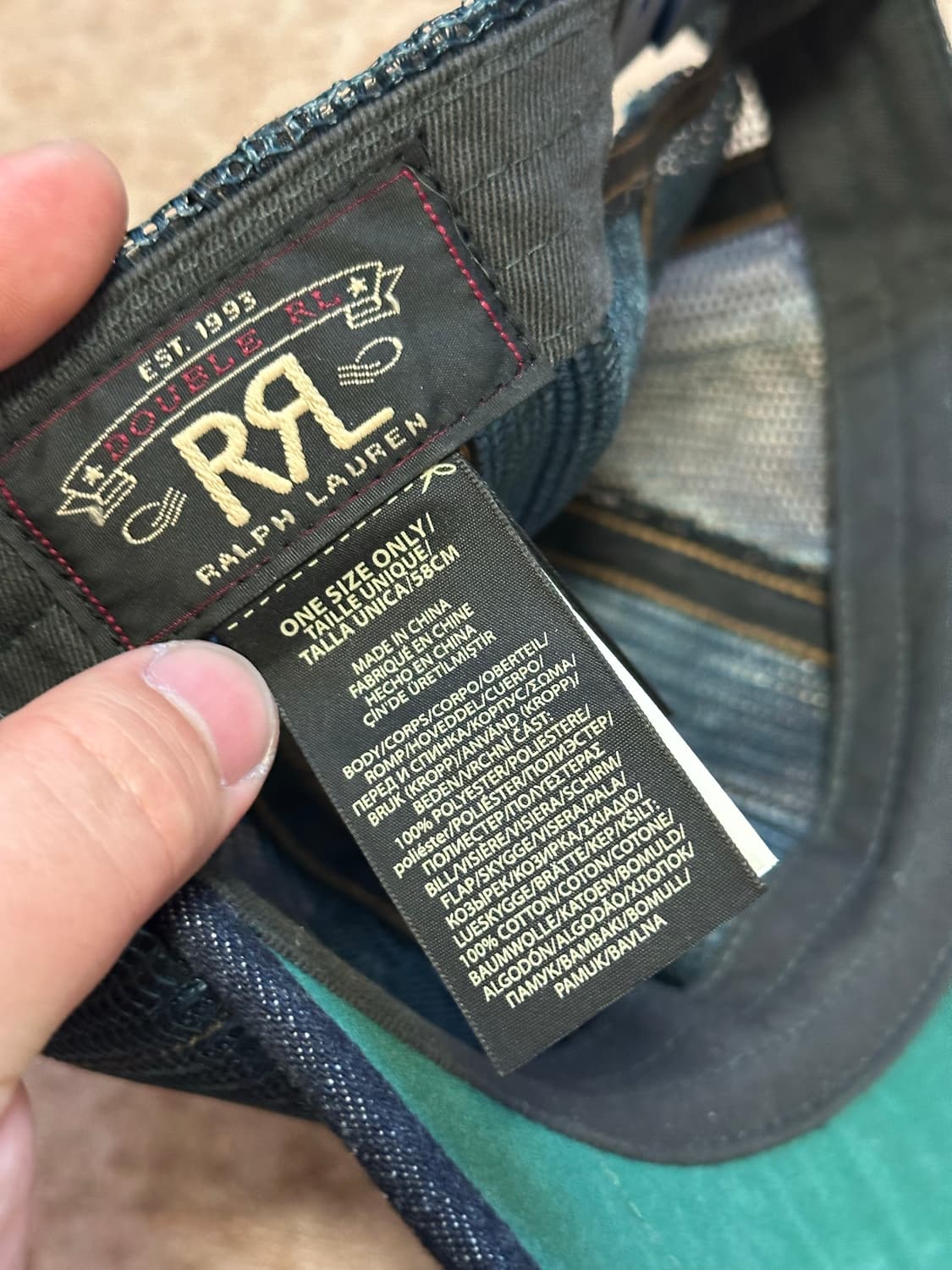 RRL (더블알엘) 월계관 로고패치 메쉬캡 인디고 상품이미지4