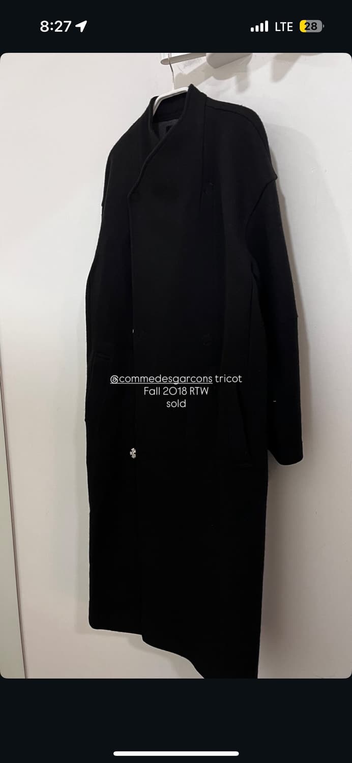 꼼데가르송 트리콧 2018 가을 RTW 롱코트 상품이미지1
