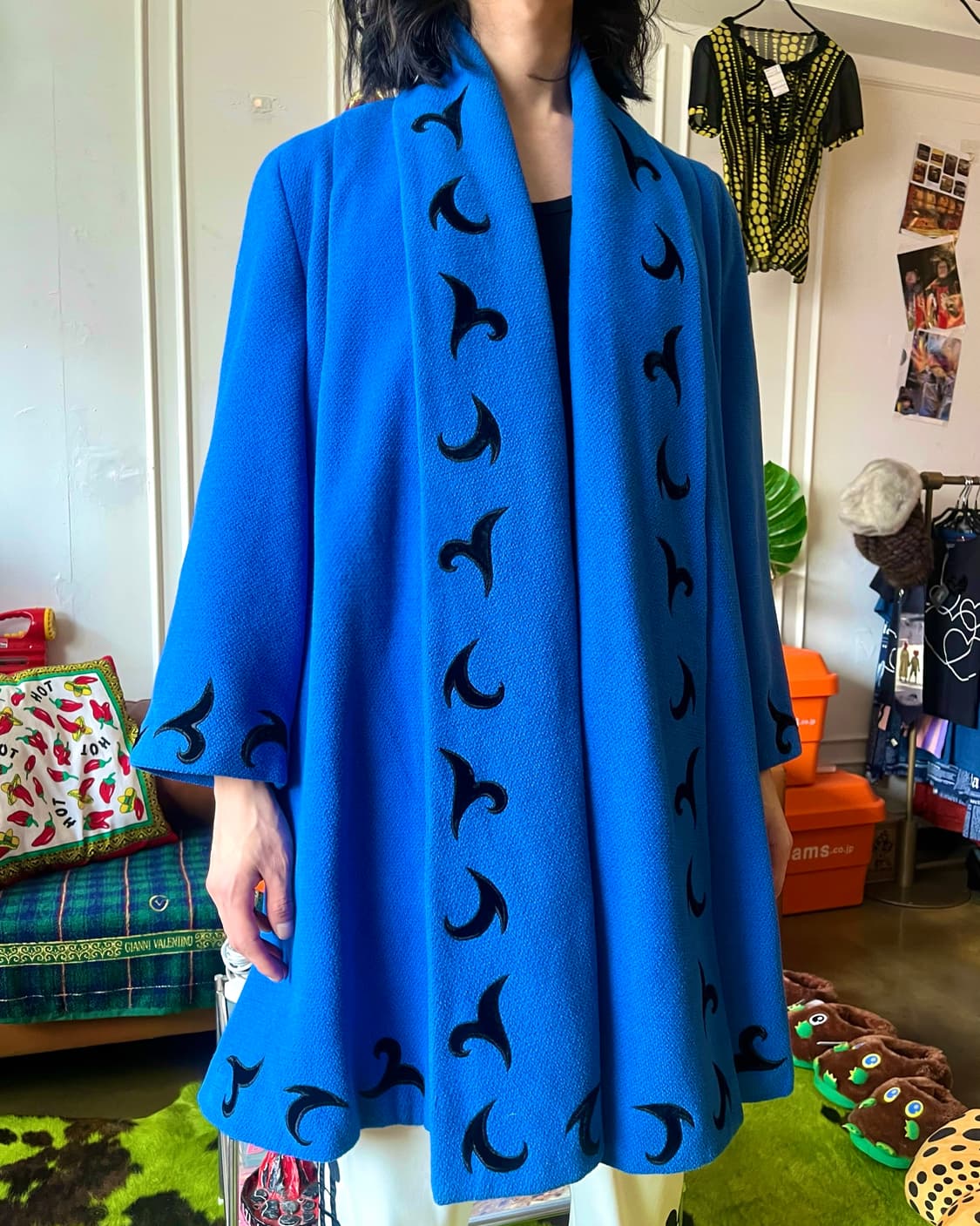 G.K 伊太利喜 Tribal Pattern Trim Wool Coat 상품이미지3