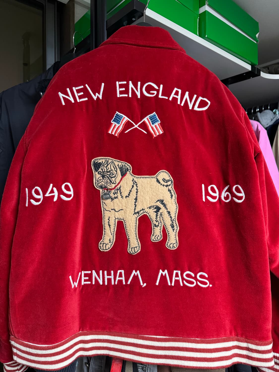 [L] BODE 보디 수베니어 윈햄 스웨이드 블루종 자켓 상품이미지3