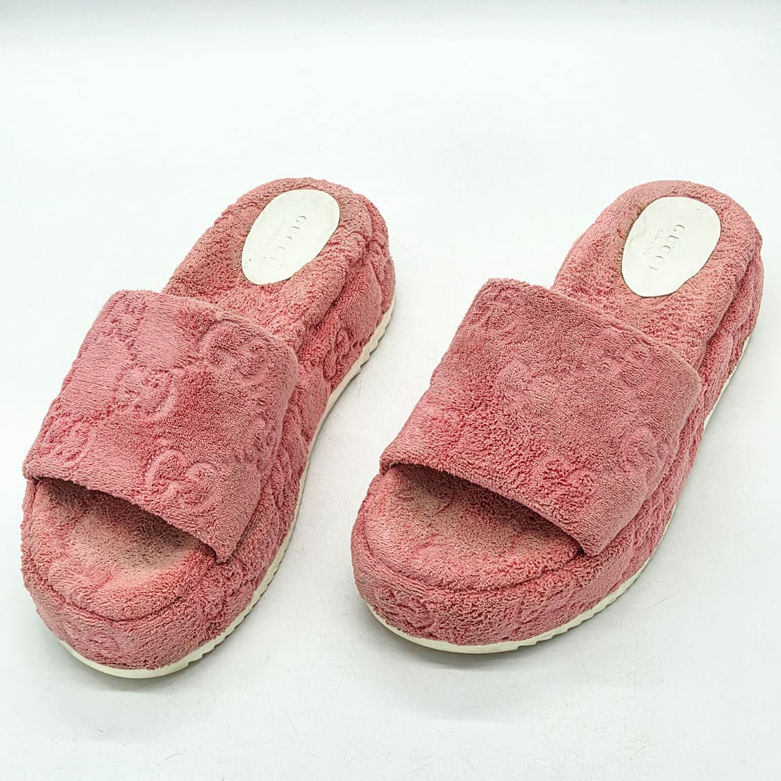 구찌 우먼스 GG 플랫폼 슬라이드 샌들 와일드 로즈 (38) 상품이미지1