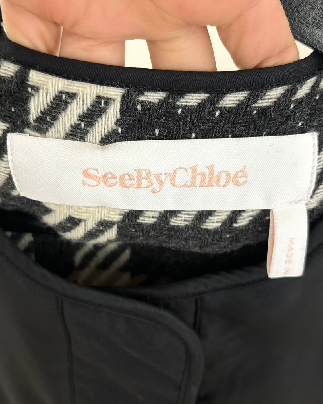 씨바이끌로에 배색 패딩 코트 상품이미지7