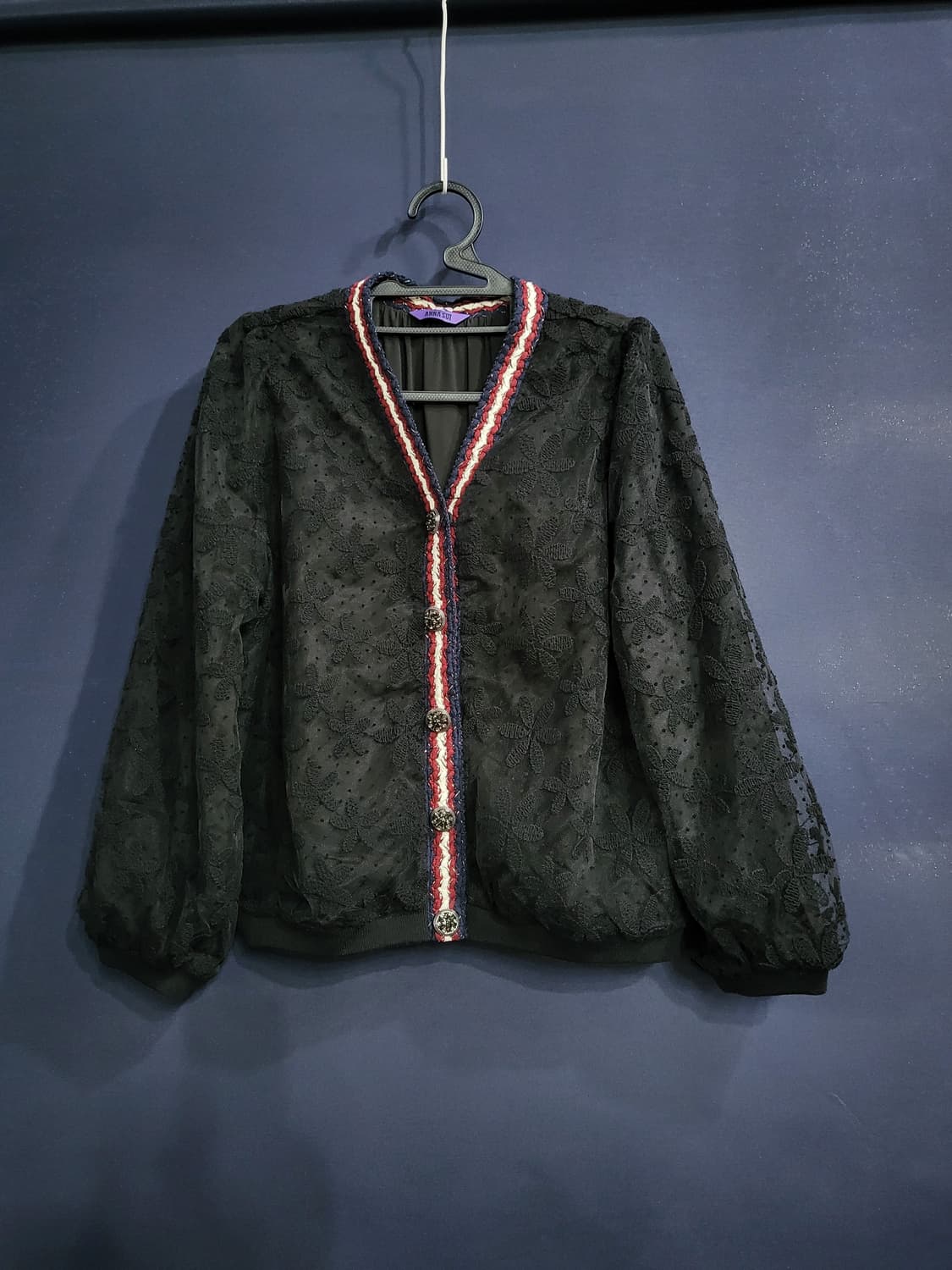 안나수이 메쉬 자수 가디건 상품이미지1