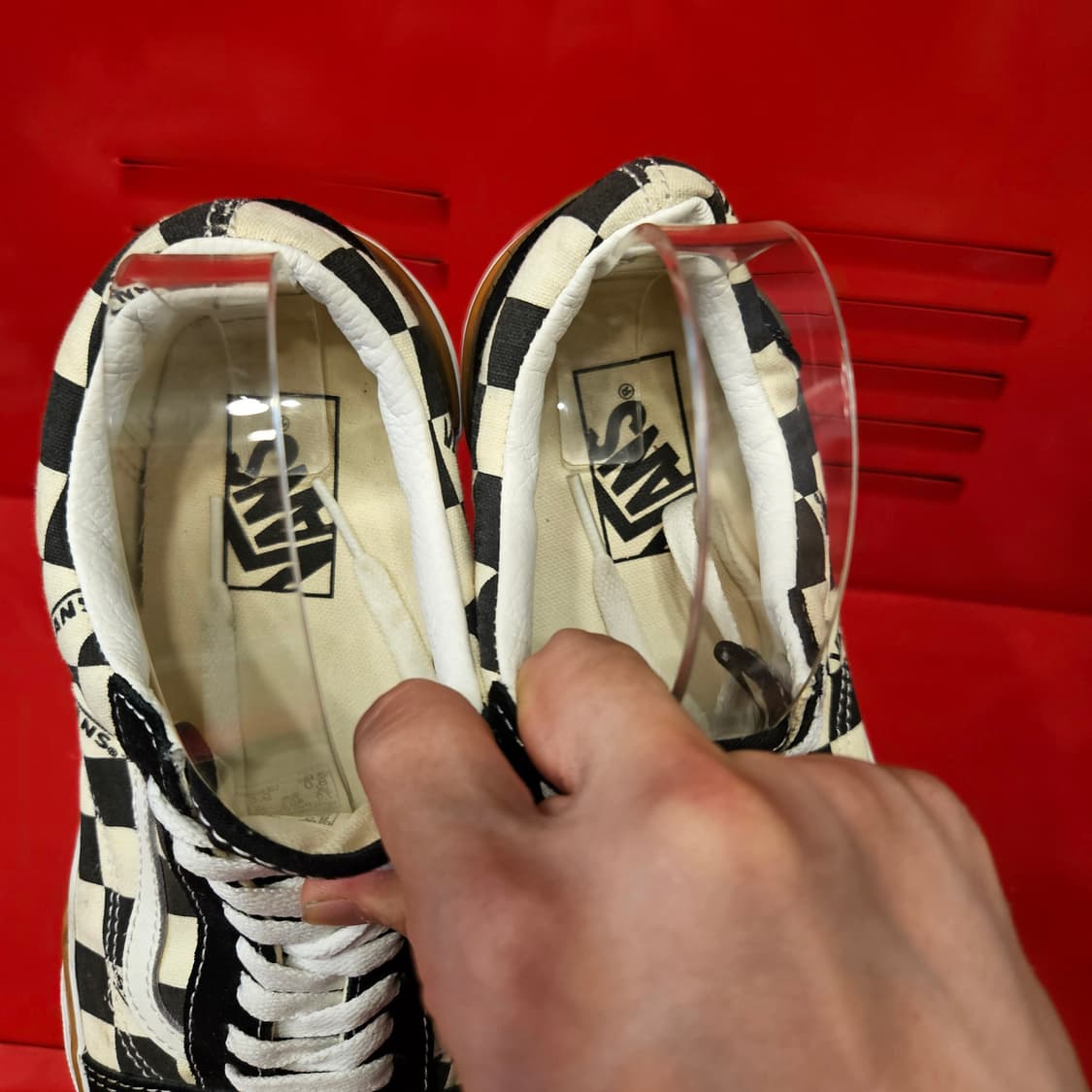 (거의새거)반스(Vans) 스택드 체커보드 스니커즈 260size 상품이미지7