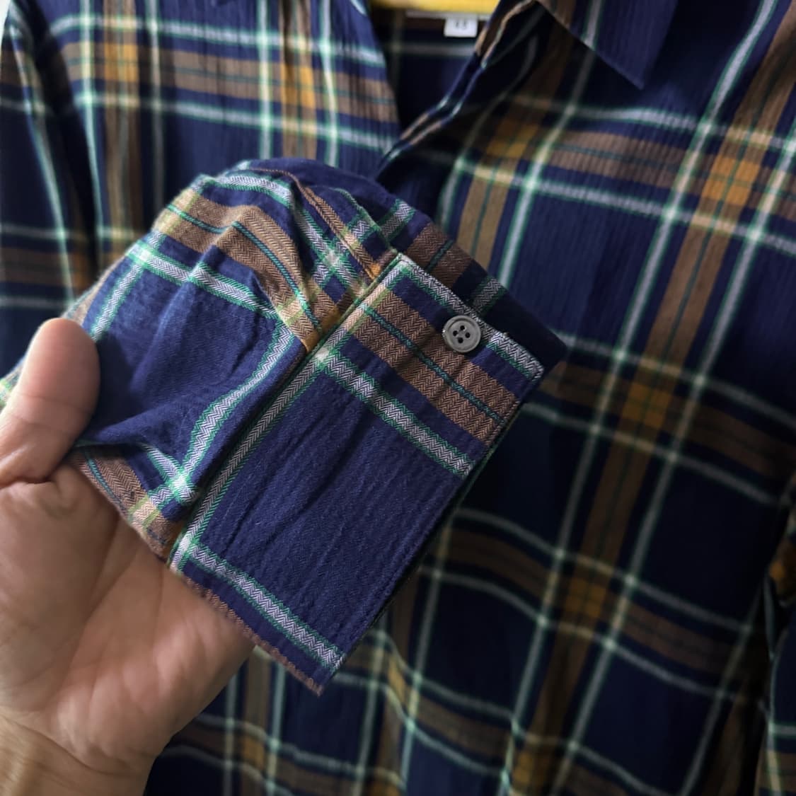 솔리드옴므 우영미 투버튼 체크 셔츠 48 (100-슬림 105) 상품이미지5